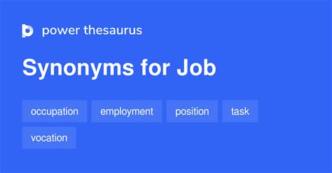 job thesaurus synonyms.